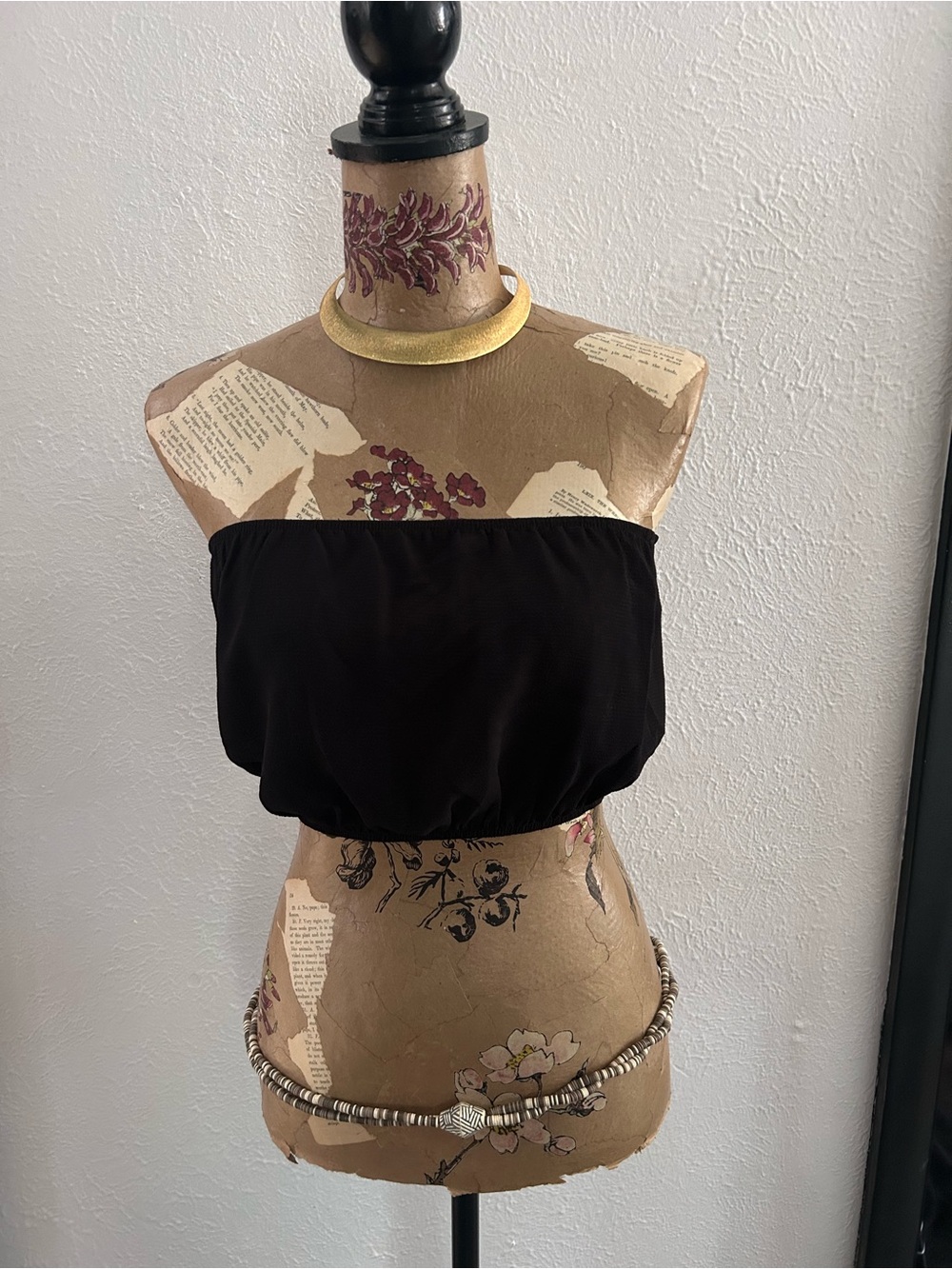 Show Me Your MuMu Black Strapless Tube Crop Top